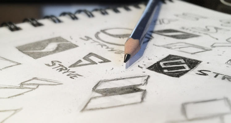 Sketches for Stryve's new logo