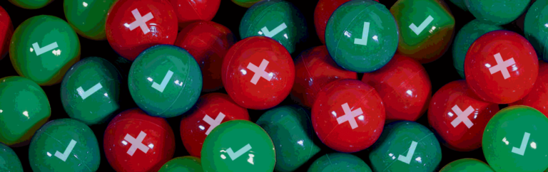 Red and green balls