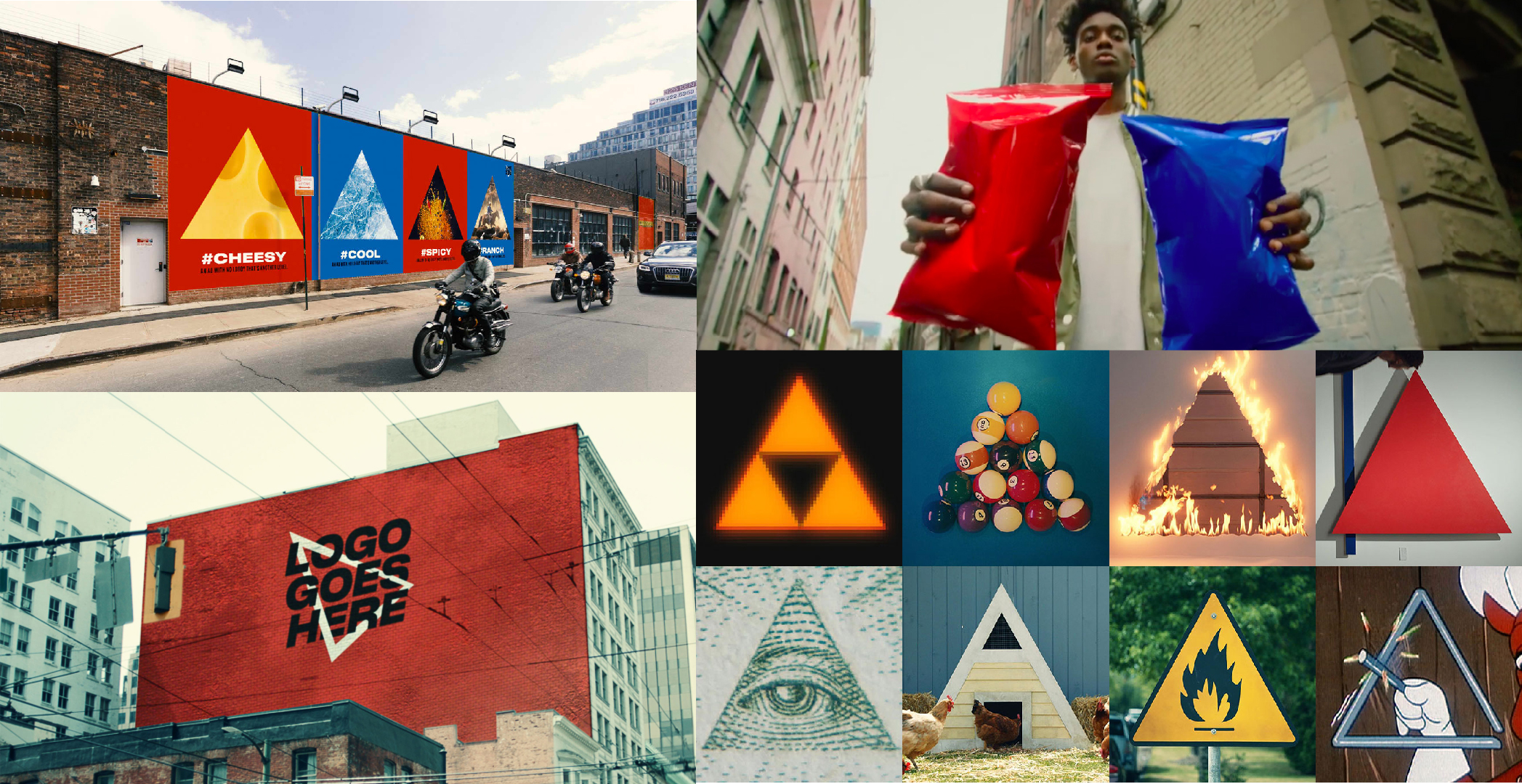 Examples from Doritos 'No Logo' campaign