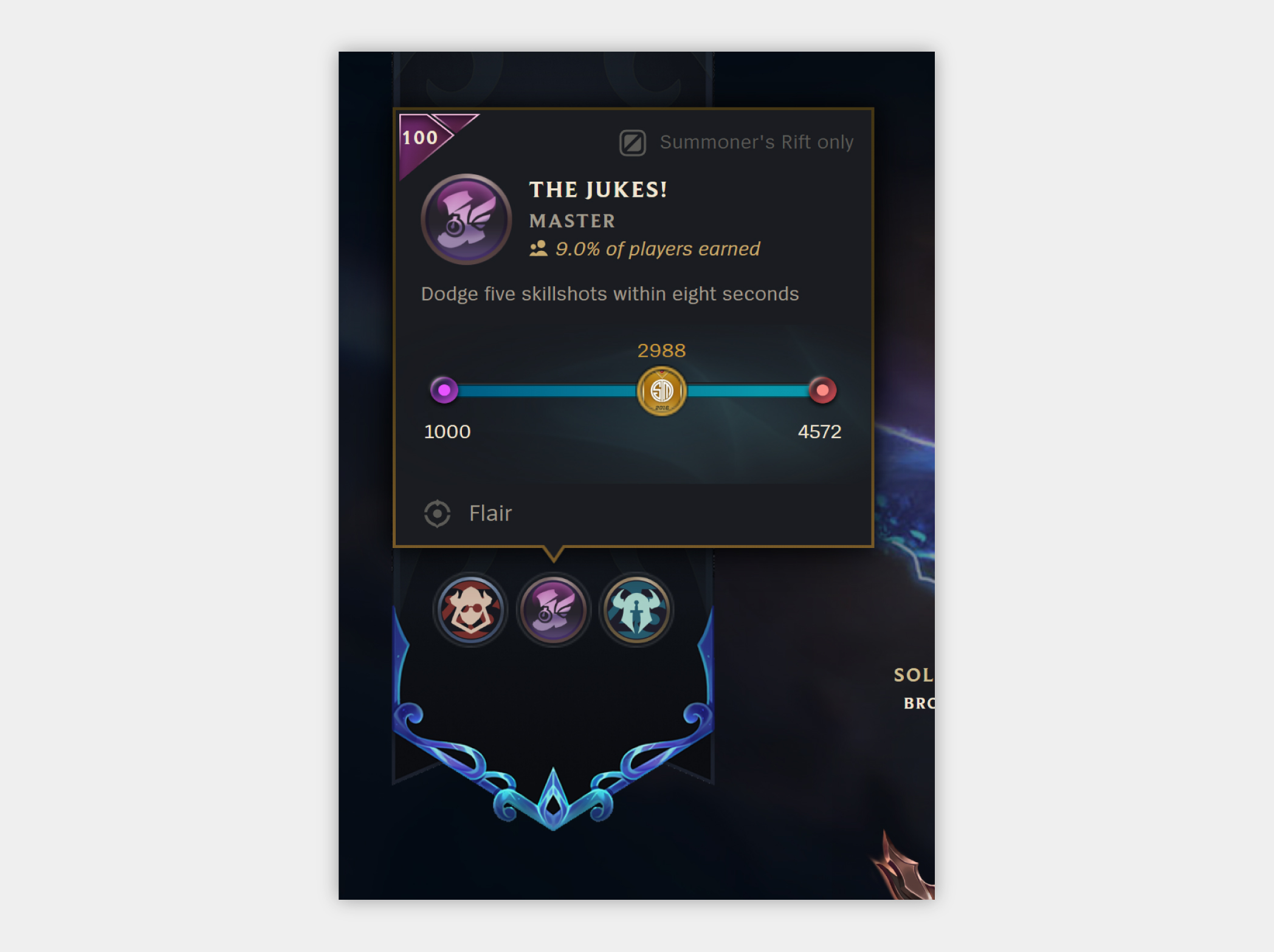 Screenshot from League of Legends showing a badge that can be earned.